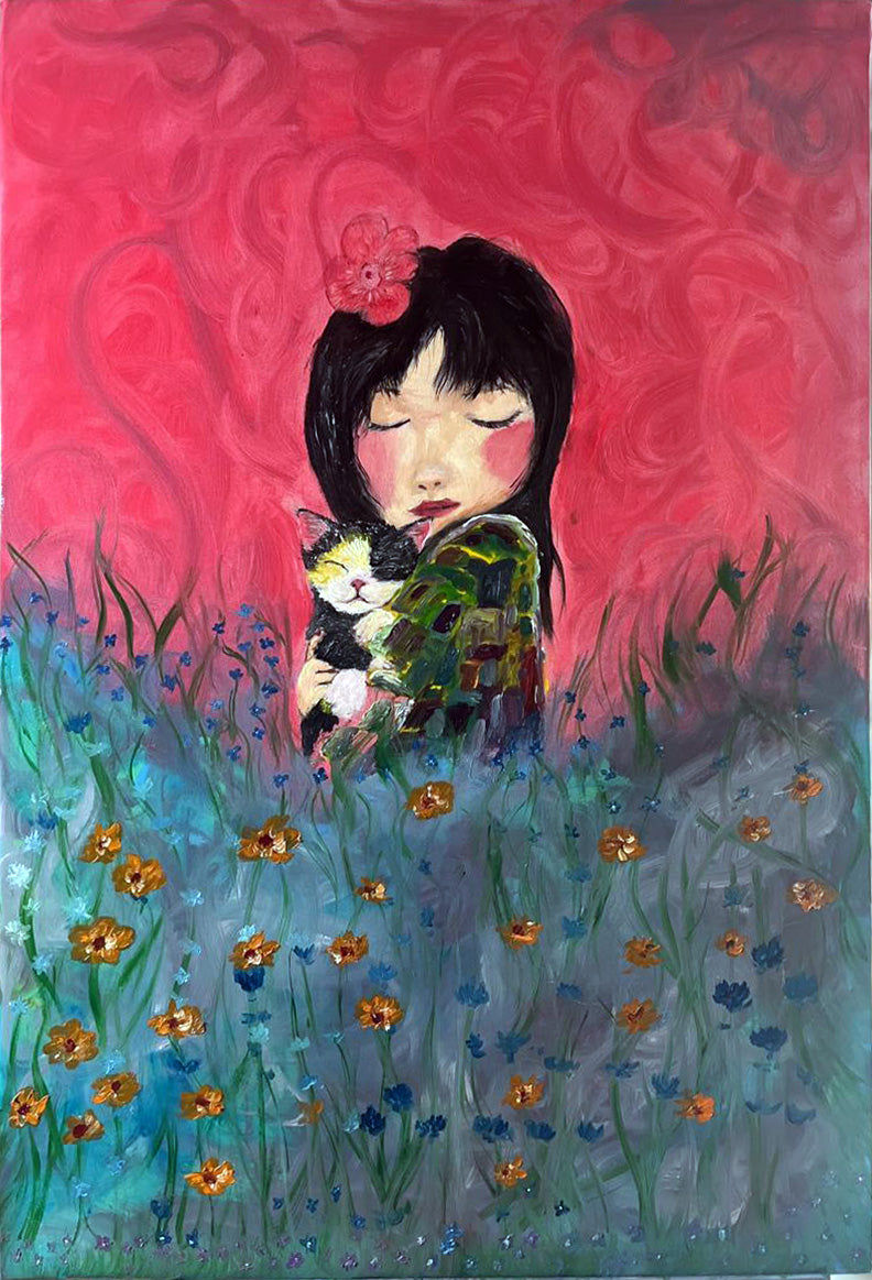 La petite fille et le chat